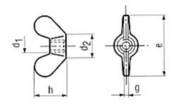 Vleugelmoeren Din 315 A2