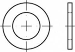  Plain washer for cheese head screws D433 Stainless steel A4