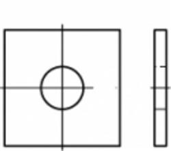  Square washer D436 Stainless steel A4