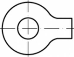 Tab washer with long and short tab D93 Stainless steel A4