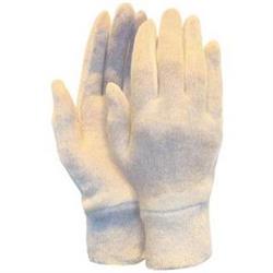 Work glove white cotton with cuff 280 gr Interlock