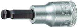 Screwdriver bit socket 1/2" ball end in-hex