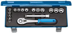 Socket set 3/8 16 pcs 6-19 mm D30JMU10