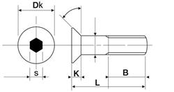 Hexagon socket countersunk head screw D7991 10.9 Dacromet