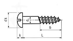 Slotted round head wood screws D96 zibnc plated