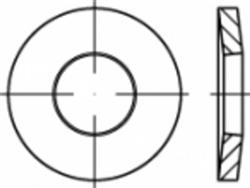 Conical spring washers for screwed fastening, D6796 spring zinc plated