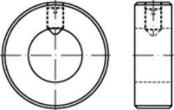 Adjusting rings, light range, A = with grub screw DIN 553/ISO 7434, D705 steel