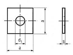 Vierkante sluitplaten Din 436 ZW