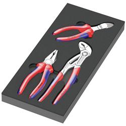 Wera schuimrubber inzetstuk 9780 incl Knipex tangenset 1, 3 delig