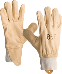 Work glove full-grain cowhide wrist protection