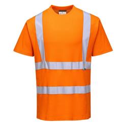 T-shirt kat/pol fluor oranje refelecterend